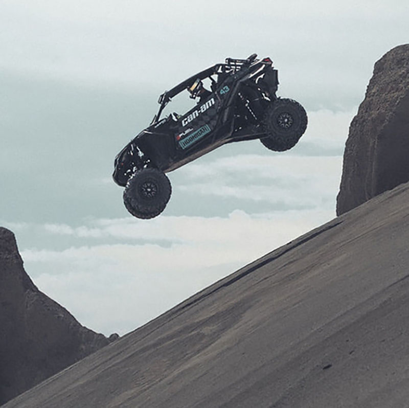 Ken Block in actie in Swingarm City