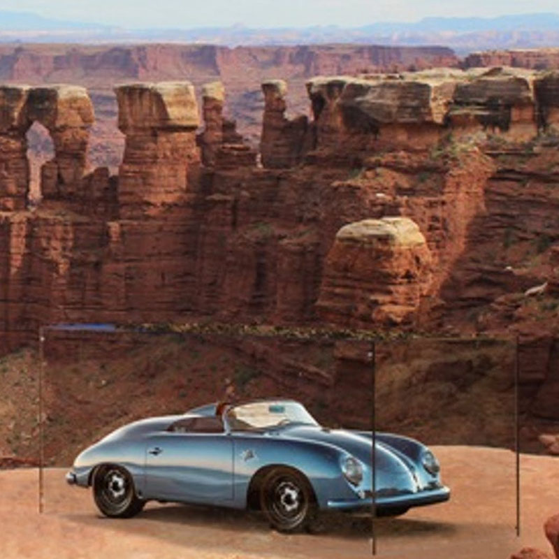 Porsche tentoonstelling in de natuur